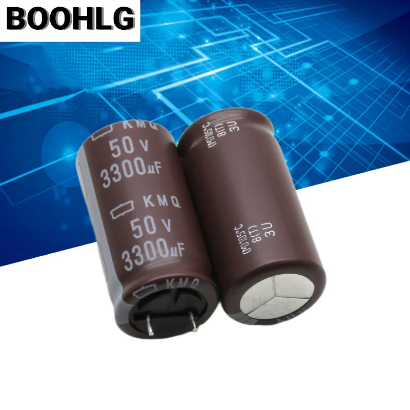 5 ชิ้น 3300UF 50V ตัวเก็บประจุแบล็คไดมอนด์ญี่ปุ่น 50V 3300UF 18X30 KMQ 105 องศา ขาสั้น