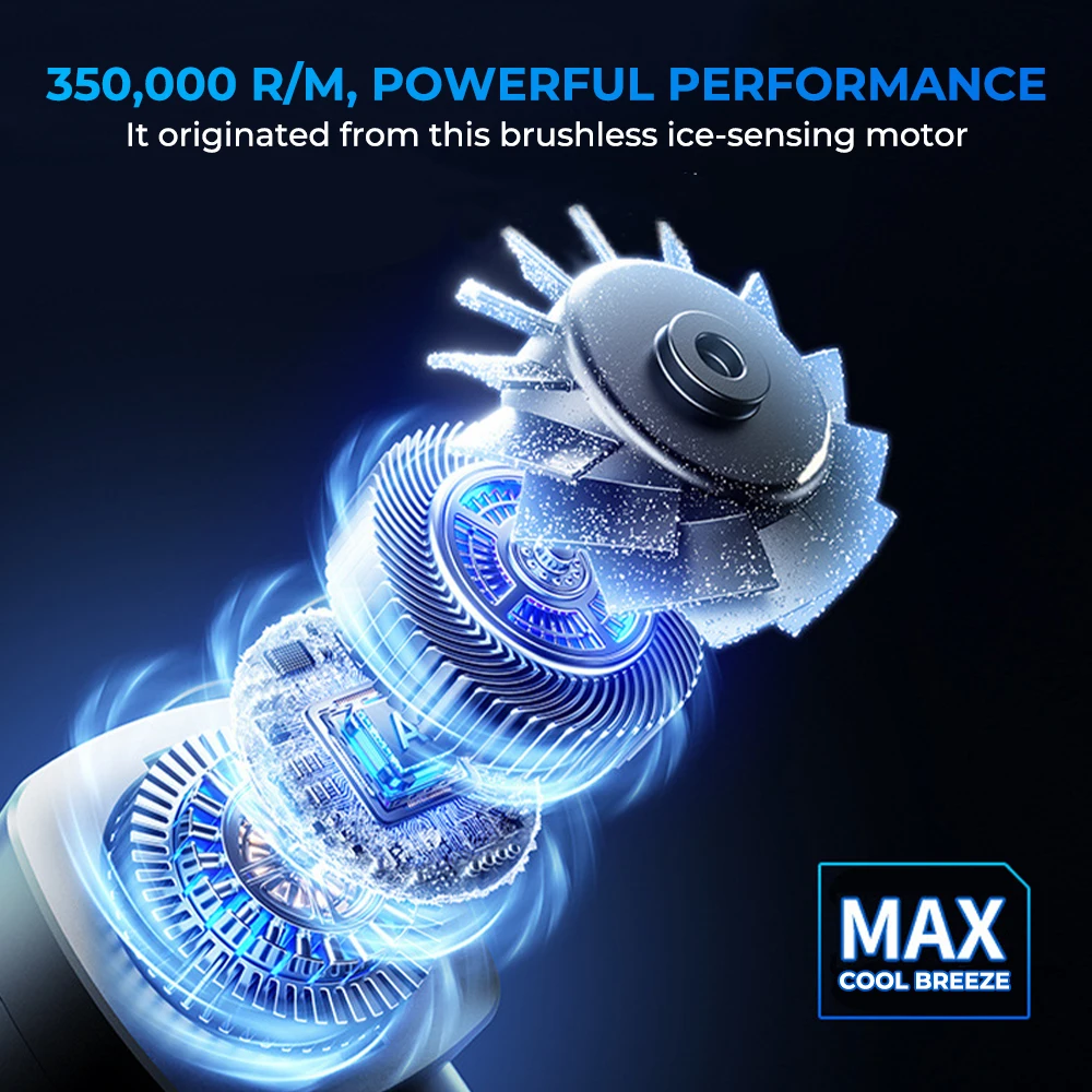 

Турбореактивный вентилятор, турбовентилятор, 350000 об/мин, бесщеточный двигатель, мощный Встроенный в два батареи 21700