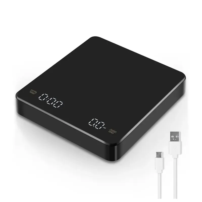 Báscula de café digital con temporizador Nano Báscula de café Espresso Interfaz USB Pesaje máximo 0,1 G, Oz/Ml/G, 3 kg