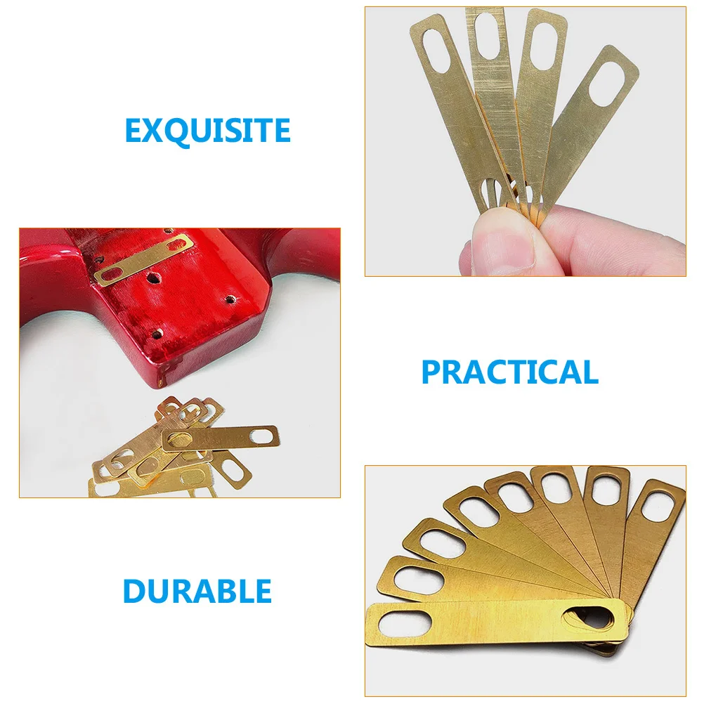 

8Pcs Guitar Neck Shims Brass Durable Neck Spacer Replacement Accessories for Better Sound Quality Guitar Parts