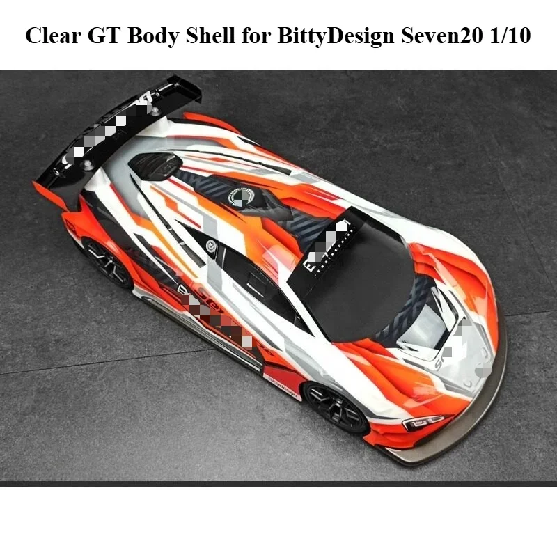 Transparent GT On Road Body Shell customizable size for BittyDesign Seven20 1/10 190mm RC Model Pre Cut Replacement Parts