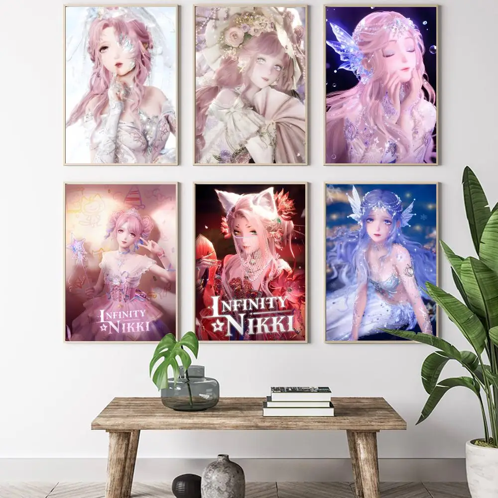 Video Game I-infinity Nikki Poster Modern And Elegant Wall Stickers For Home Decor Living Room Dormitory Wall Art