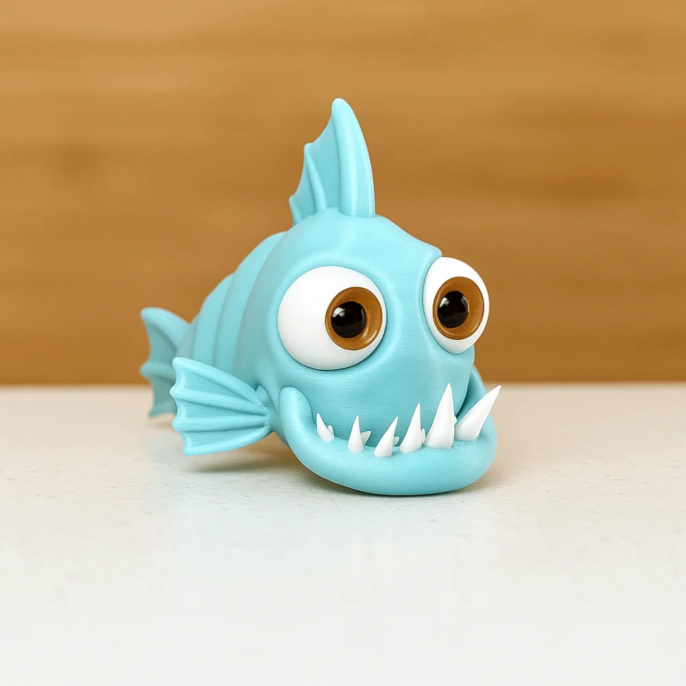 Statue de figurines de Piranha imprimées en 3D PLA, modèle de Piranha réaliste fait à la main, articulations à collectionner peuvent bouger