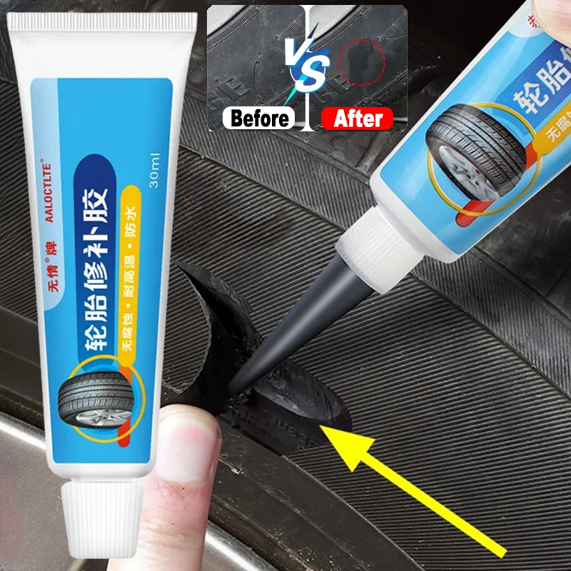 

Tire Repair Glue Liquid Strong Rubber Glues Black Rubber Wear-resistant Non-corrosive Adhesive Instant Strong Bond Leather