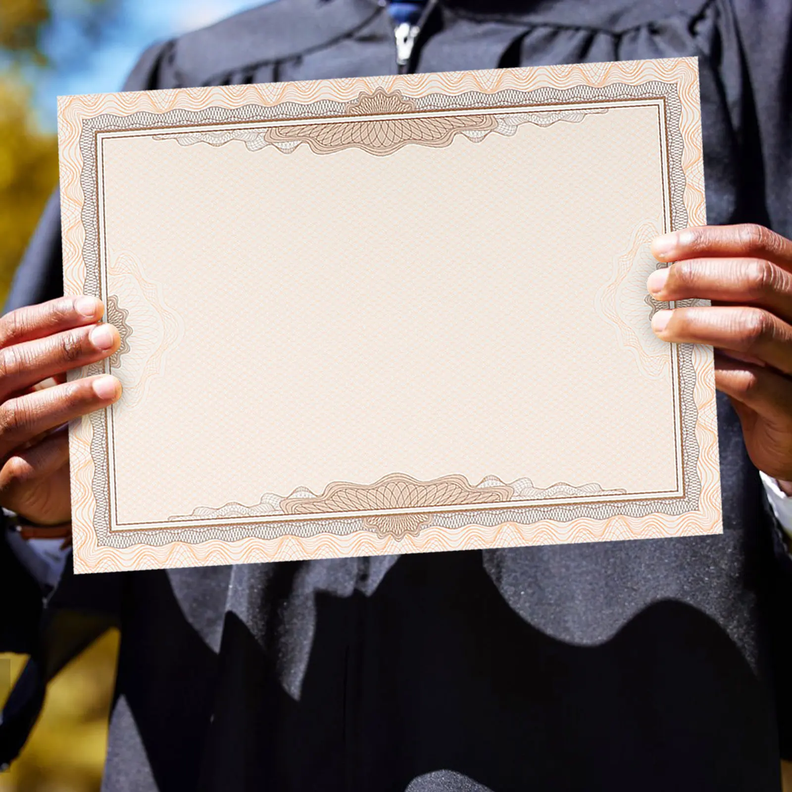 

100 Sheets Writable Certificate Paper for Graduation Awards Blank Diploma Certificate Inner Paper School Office Use