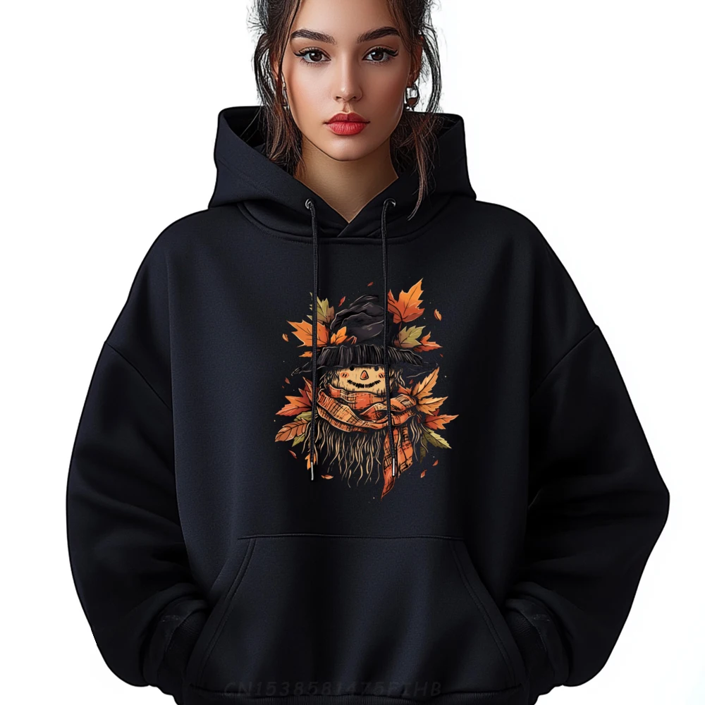 Scarecrow Autumn Fall Leaves Thanksgiving Halloween Designer Hoodie Men's Clothing Christmas Sweater