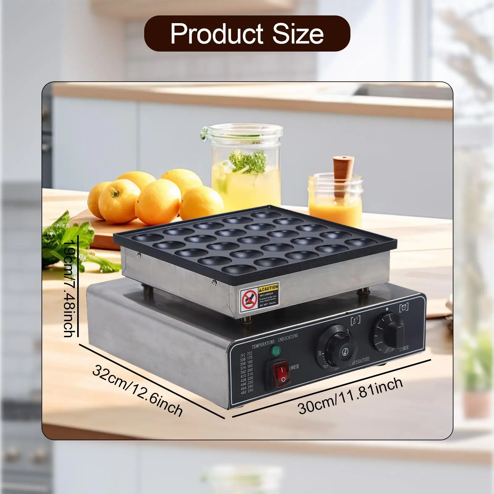 صانع الكب كيك سطح غير لاصق يجعل 25 كوبًا من آلة الكعك متعددة الاستخدامات آلة الإفطار للعطلات وأعياد الميلاد والكب كيك