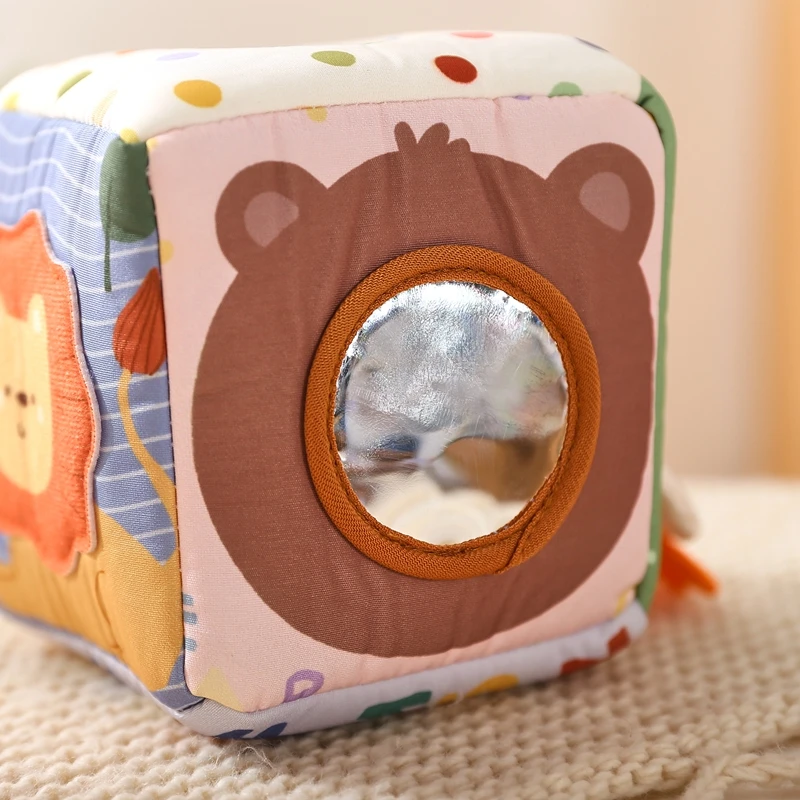Baby Montessori Spielzeug Baumwolle Magische Taschentuchbox Fingerübungs-Beschäftigungsspiel Pädagogisches Spielzeug Weiche Rassel Spielstoffbuch Geschenk – Detail 6