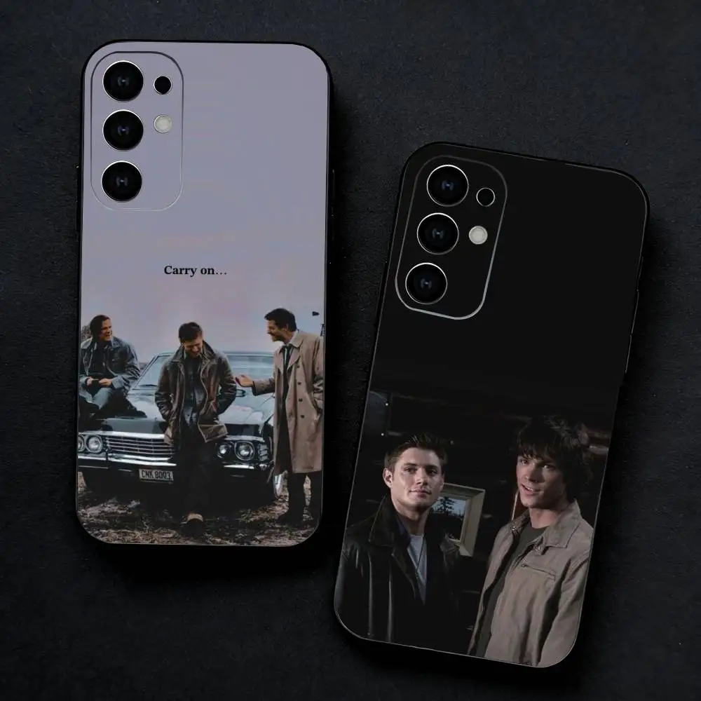 

TV S-Supernaturals Phone Case For Samsung S25,24,23,22,30,21,10,9,Ultra,Plus,FE 5G Black Soft Case