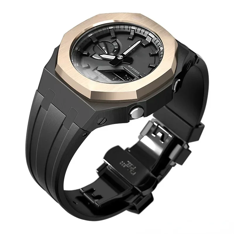 Mod Kit GEN4 Gen5 GA2100 Metall-Lünette für G Shock Casioak Modifikation 4. Generation Gummi- und Stahl-Uhrengehäuse Armband GA-B2100 2110 – Detail 9