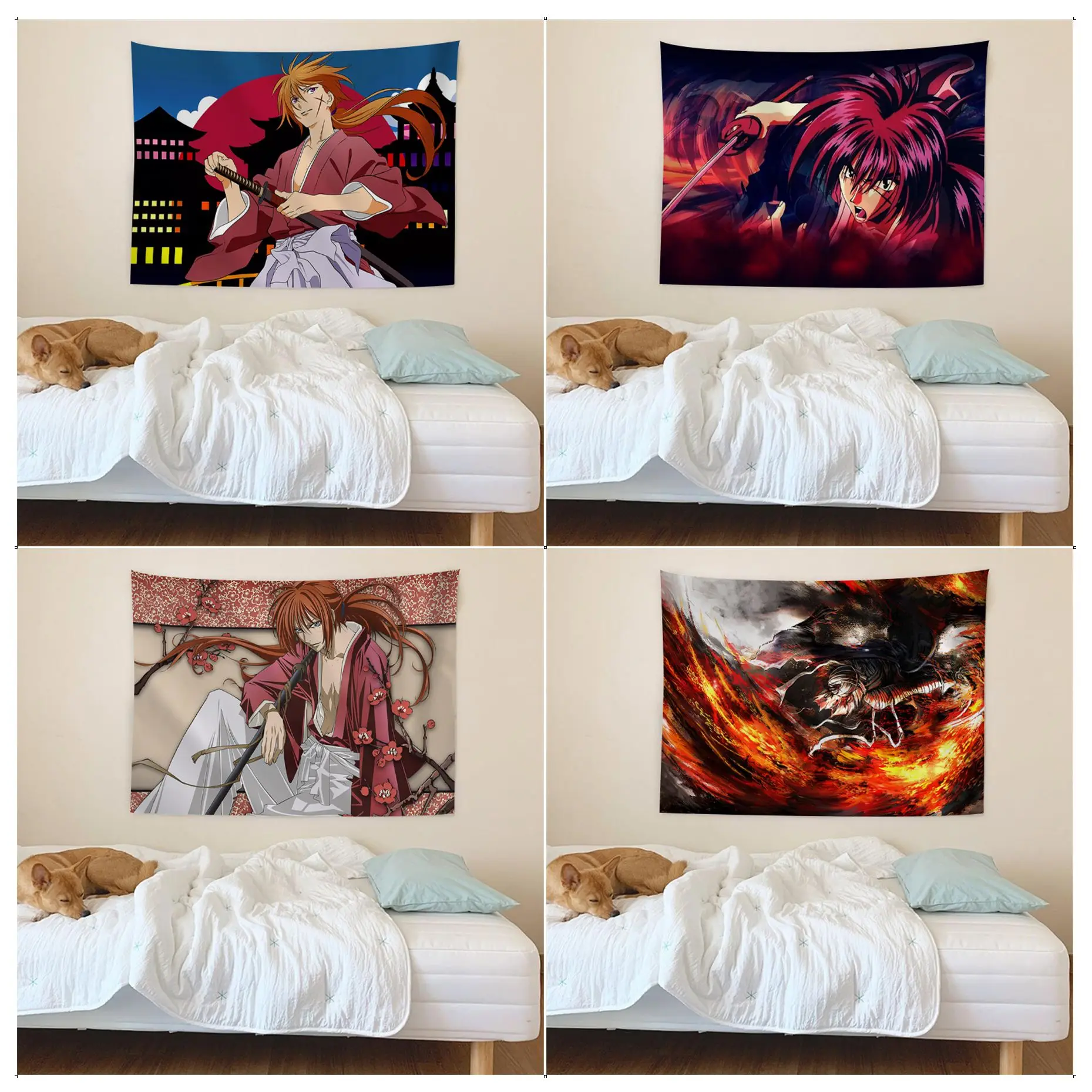 Rurouni Kenshin Tapestry Chart Tapestry for Living Room Home Dorm Decor Art Home Decor