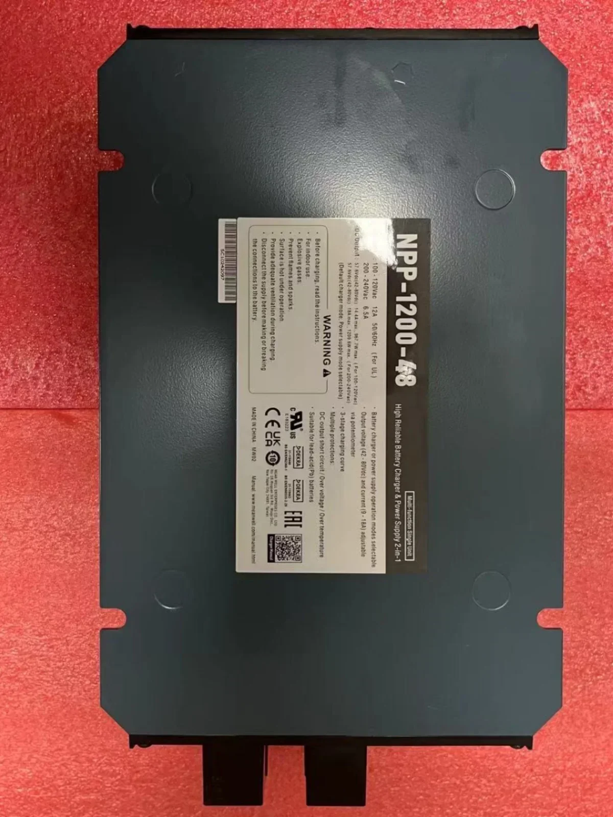 2025 Mingwei Power Supply NPB-1200-12/24/48V 1200W Smart Charger 2/3 Stage Lead Acid/Lithium Battery