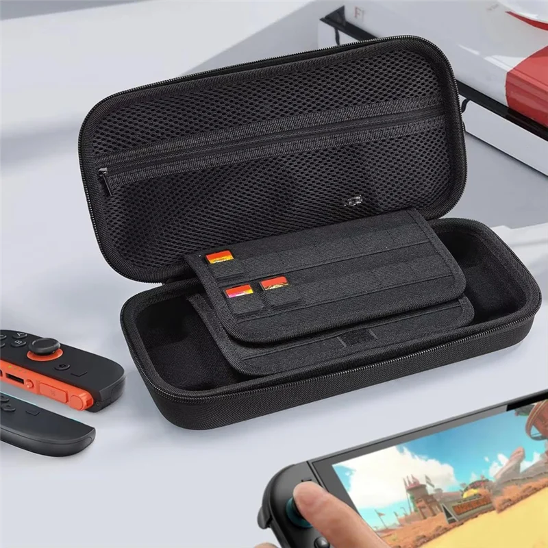 【Flash-Deal!】For Nintendo Switch 2 2025,EVA Travel Pouch With 24 Game Cartridges Carrying Case Hard Shell Protective Storage Bag