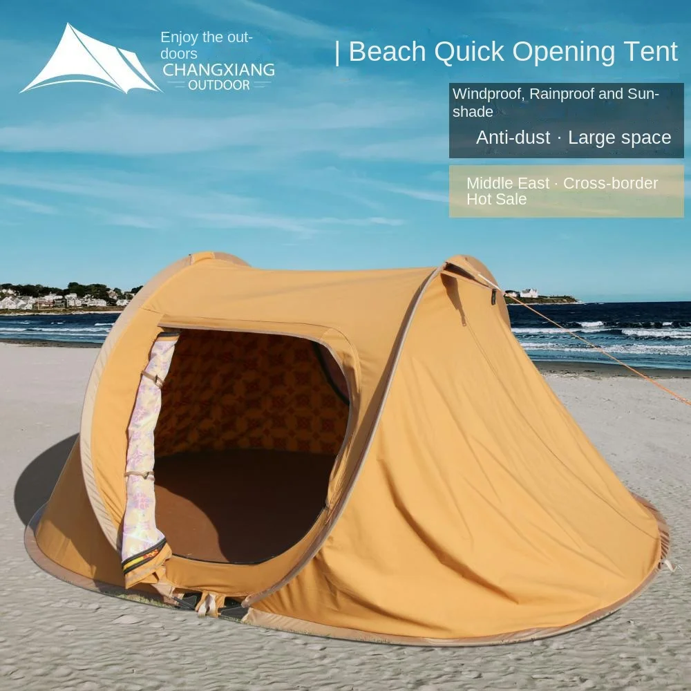 China Factory Wholesale Automatic Four Seasons Waterproof Quick Opening Free Install Desert Camping Double Layers Oxford Tent