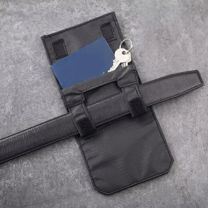 Belt Wear Men Belt Wallet Hidden Compartment RFID Blocking Mini Wallet Pouch Wear-Resistant Lightweight Belt Waist Bag