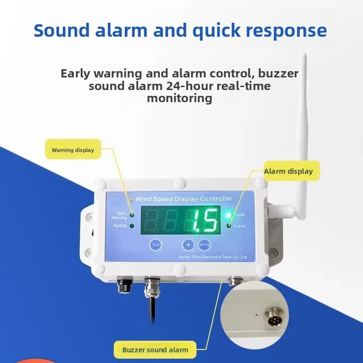 Wharf Construction Site Cableway Bridge Electric Crane Wireless Anemometer