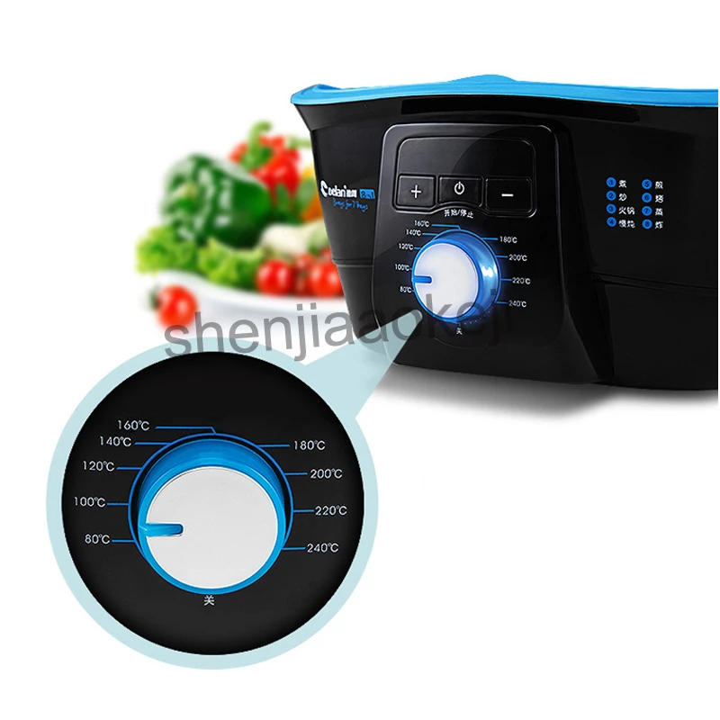 Hot Pot  Multifunctional Cooker Aluminum Alloy Liner Multifunction Electric Frying Pan Health Pot Brush Pot Frying Pan