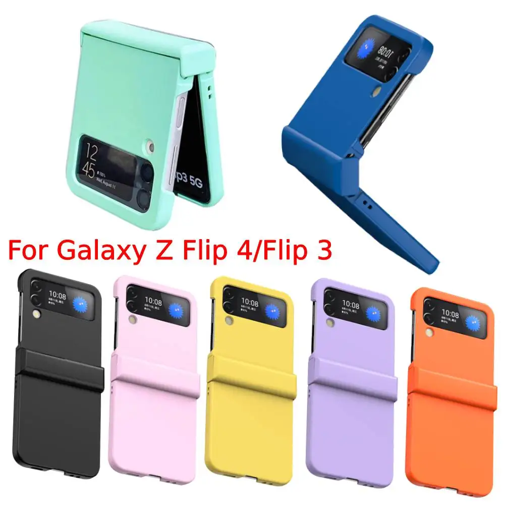 Slim Hard PC Shockproof Case for Samsung Galaxy Z Flip 3 5G Macaron Color Armor Hinge Full Protect Cover for Samsung Z Flip 4