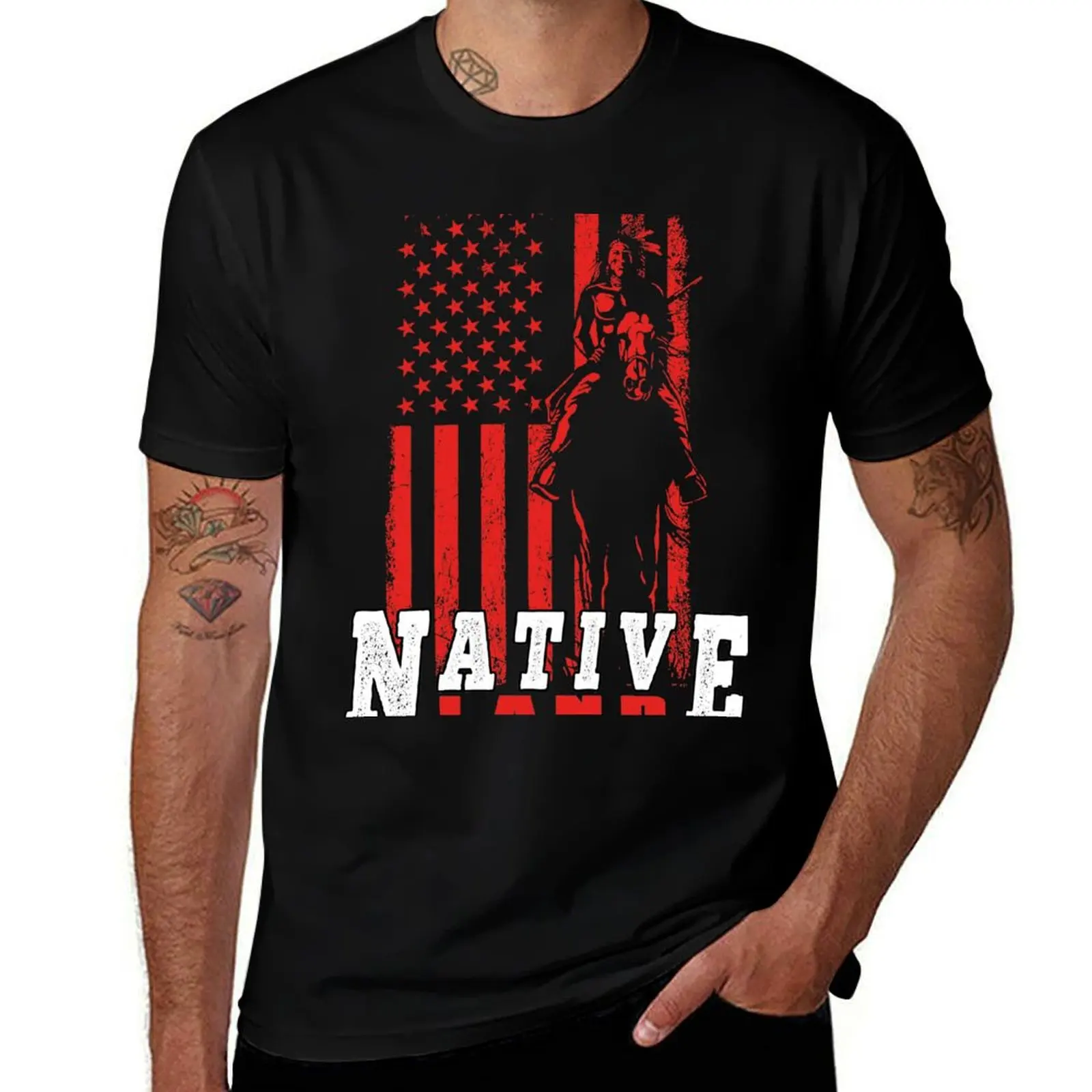 

native land T-Shirt man t shirts for men t shirt men 100% cotton luxury brand T-Shirt