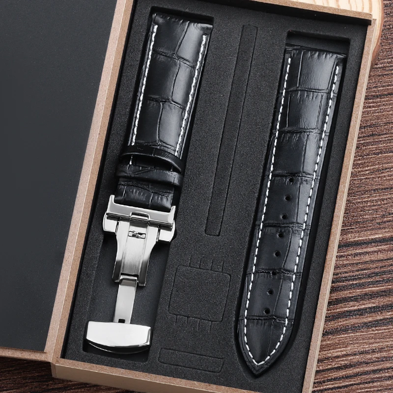 Genuine Cowhide Watch Straps with Box