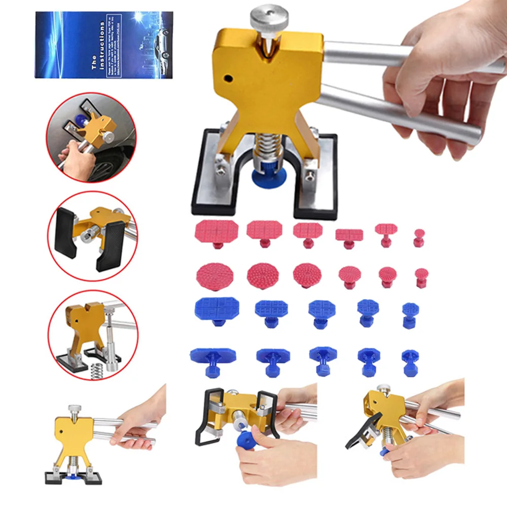 New Width Golden Lifter Dent Puller Remover Auto Body Suction Cup Paintless Repair Auto Dent Removal Tool Kits