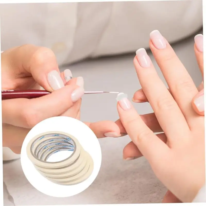 Professional Masking Tape French Stripe Style Nail Polish Glue Sticker Isolation Tape White Edge Guide Tips Manicure Nail Tools