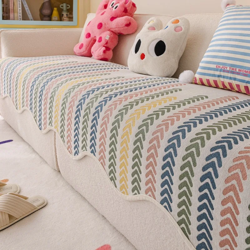 

Чехол для дивана в форме дофамина, фиксированная противоскользящая подушка для дивана с прямым рядом, приятная для кожи, простая и универсальная для всех сезонов