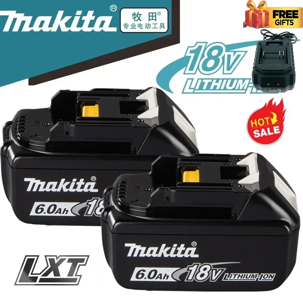 

100% Original Makita Lithium ion Rechargeable Battery 6.0Ah 6000mAh 18V BL1860 BL1830 BL1850 BL1860B Drill Replacement Batteries