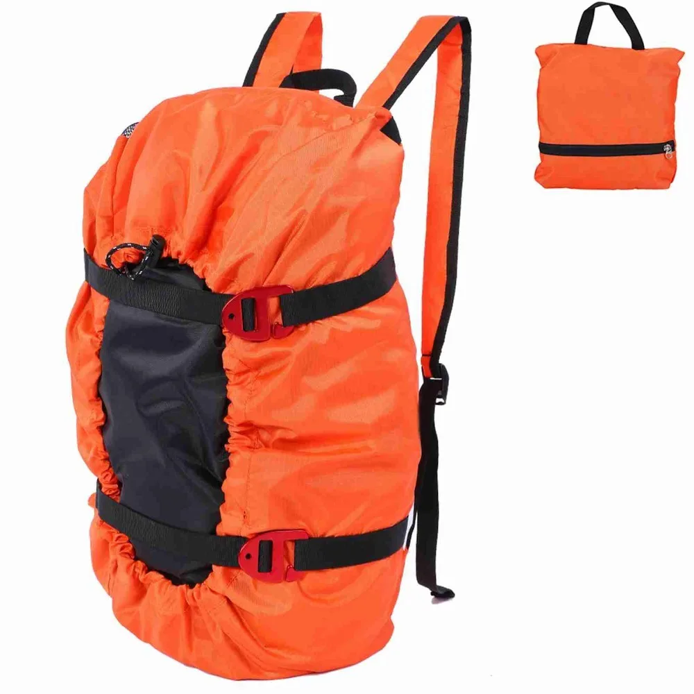 Oxford Cloth Rock Climbing Rope Bag With Ground Sheet Large Capacity Rock Climbing Rope Kit Bag Adjustable Straps Ultralight