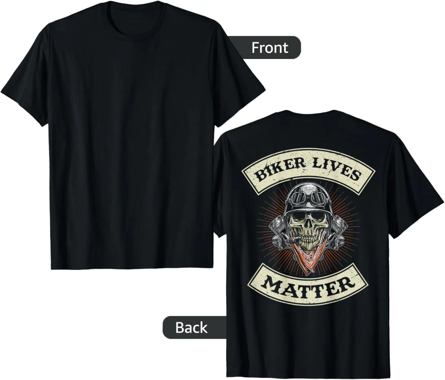 

Футболка Biker Lives Matter с мотоциклетными цитатами и черепом и пламенем