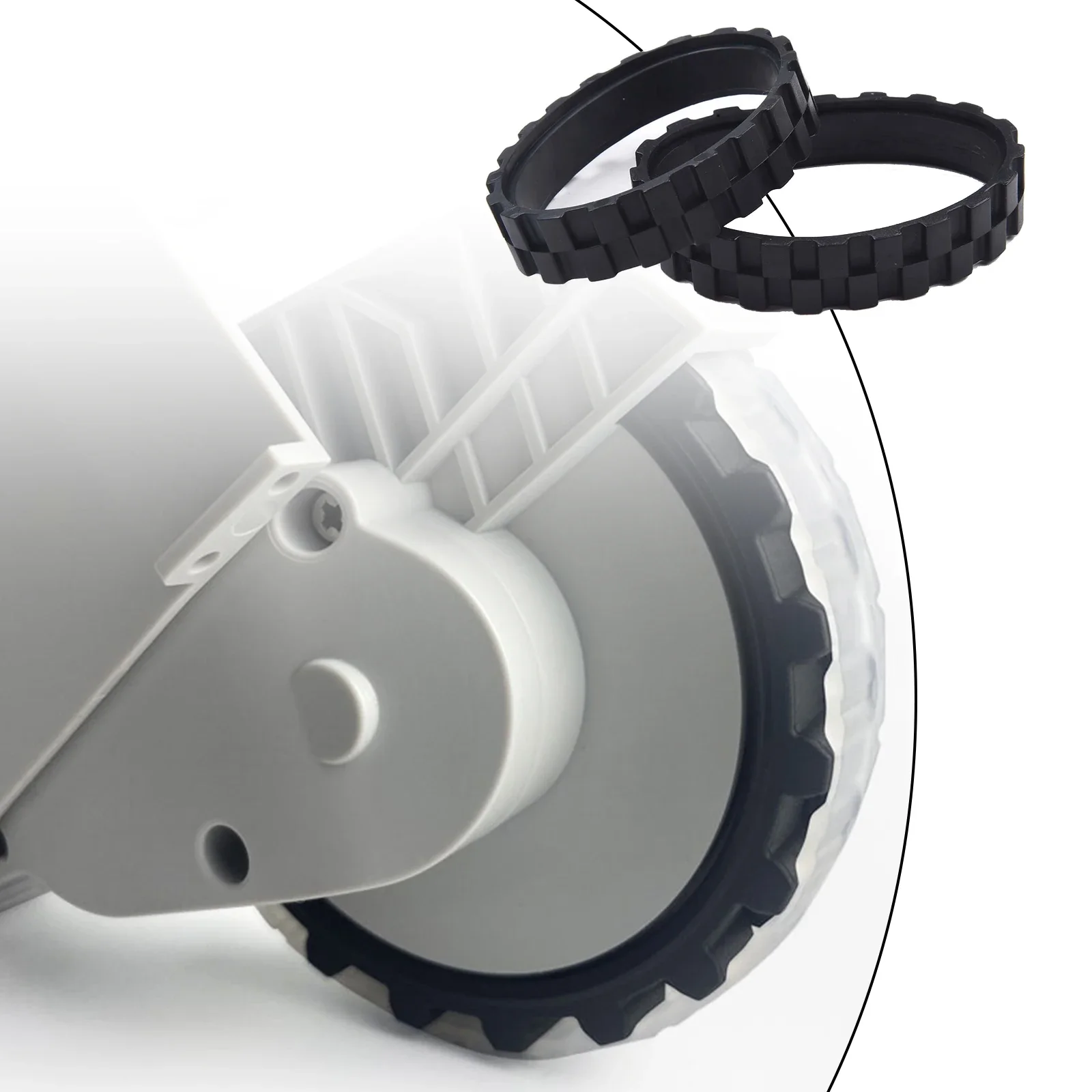 Бытовые чистящие средства, 2 шт., робот-пылесос, противоизносный, противоскользящий, резиновый, черный для 1S 2S T4, товары для дома