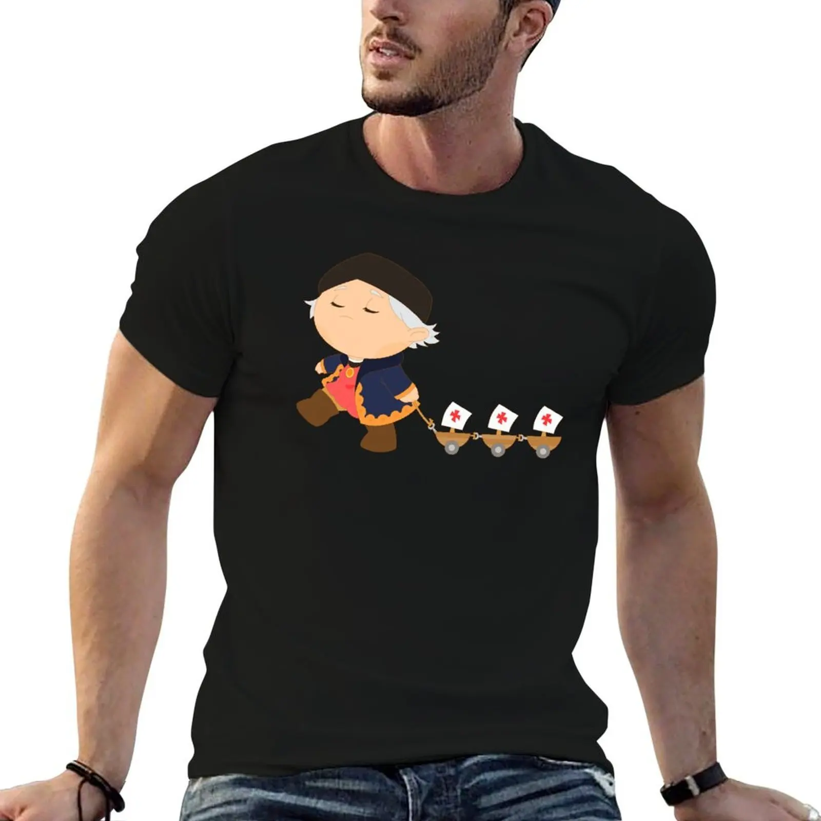 Columbus (Cristóbal Colón) T-Shirt man t shirt graphic funny t shirts cotton graphic t shirts for man T-shirt