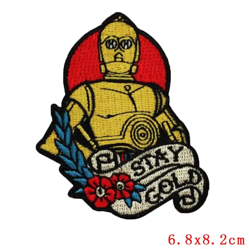 Star Wars Movie Mandalorian Embroidered Patches on Clothes Clothes Badge Fusible Patches for Clothing Iron on Garment Decoration