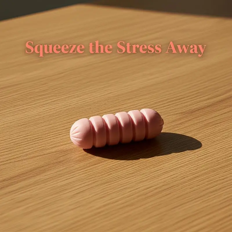 2Pcs Sausage Shaped Soft Squeeze Fidget Toys Sensory Anti-stress Gadgets Cute Stress Relief Gifts for Office Colleagues