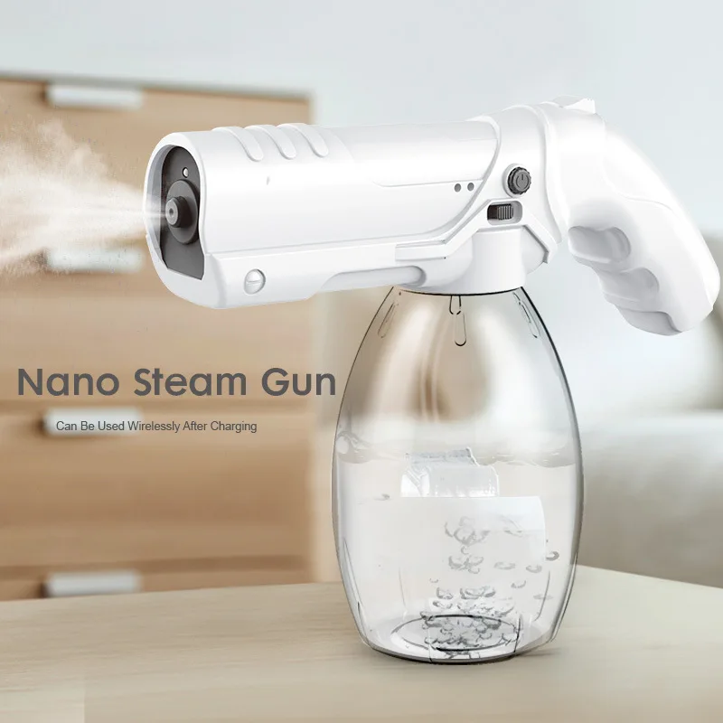 Atomizing Disinfection Gunner Holds Nano Spray Large Capacity USB Charging Wireless Alcohol Atomizer Blue Ray Atomizer