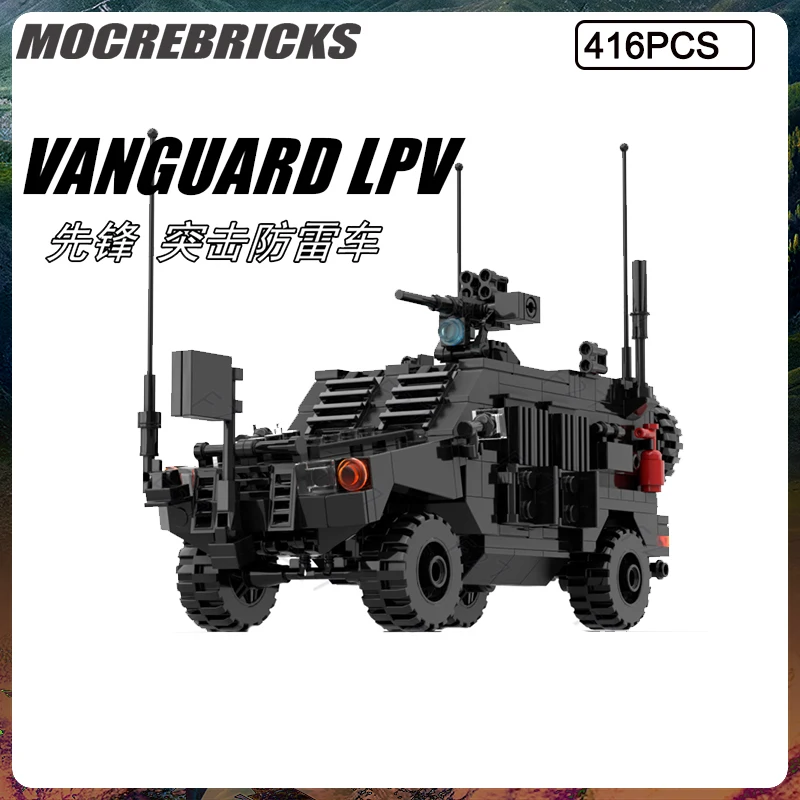 Military Series Vanguard Lightning Protection Armored Vehicle Assemble Building Block Model DIY Kit Children's Toys Xtmas Gifts