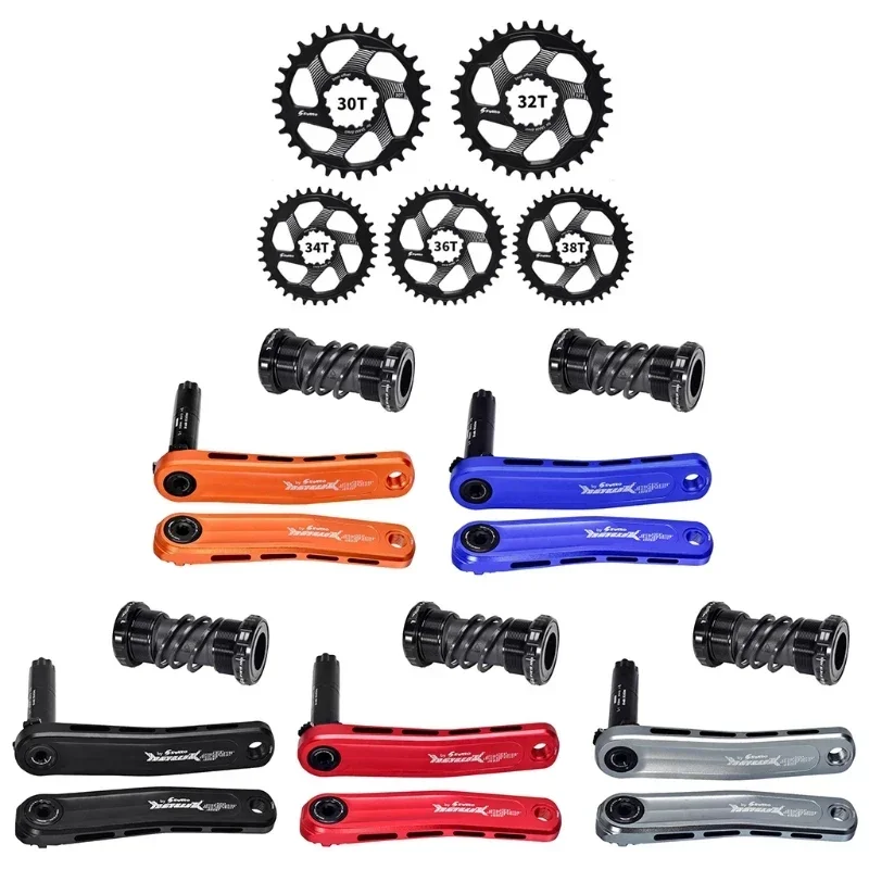 

170mm Bike Crankset Mtb Crank Arm Set for Mountain Bike Aluminum Alloy Square Taper Crank
