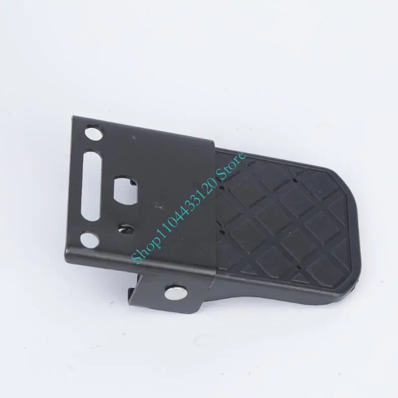 Black Motorcycle Rear Passenger Foot Pegs, Pair with Hinged Fold-In Structure, Textured Nylon Footrests and Iron Supports