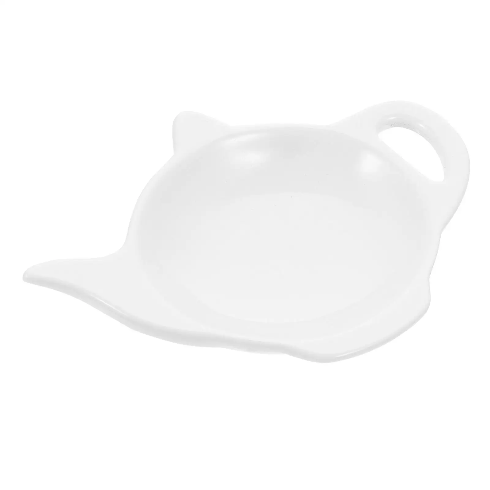 

Seasoning Dish Tea Bag Accessories Porcelain Teabag Holder for Mug Container White Plate Dining Room Table Decor