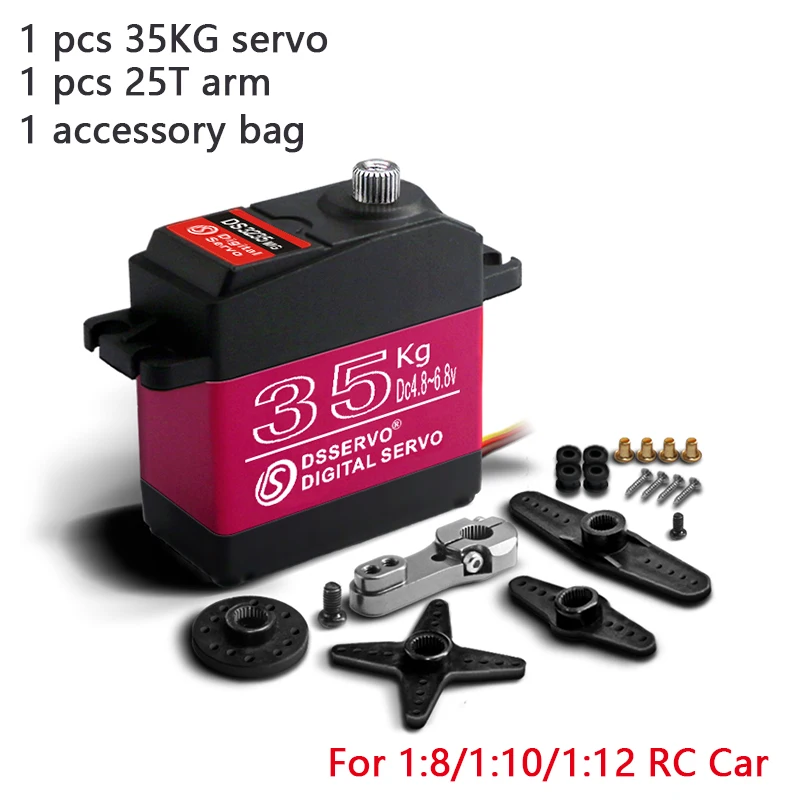 1X Waterdichte Servo 20Kg 25Kg 30Kg 35Kg 40Kg Hoge Snelheid servo Metal Gear Digitale Servo RC Baja Servo Voor 1/8 1/10 Schaal RC Auto's