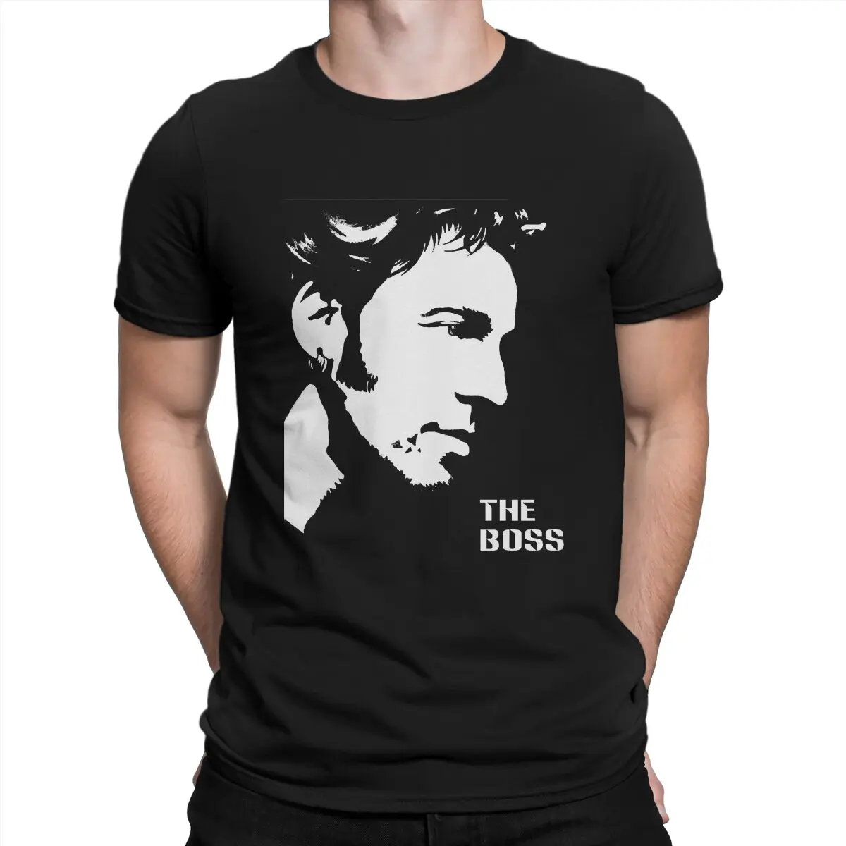 Herren Kern T-Shirt Bruce the E Street Band Springsteen reine Baumwolle Tops lustige Kurzarm Rundhals-T-Shirt Sommer T-Shirt