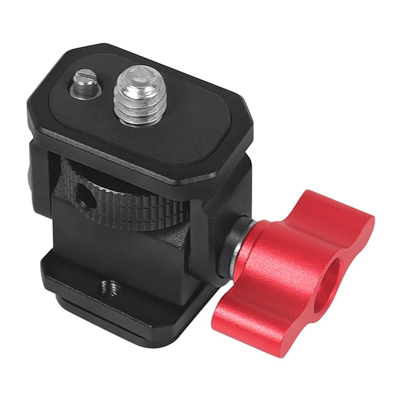 حامل قبضة صغير للتصوير الفوتوغرافي سريع التحرير ، رأس دودة مخفف قابل للتعديل ، مثبت بمسمار ، حامل توسيع الشاشة ، سهل الاستخدام