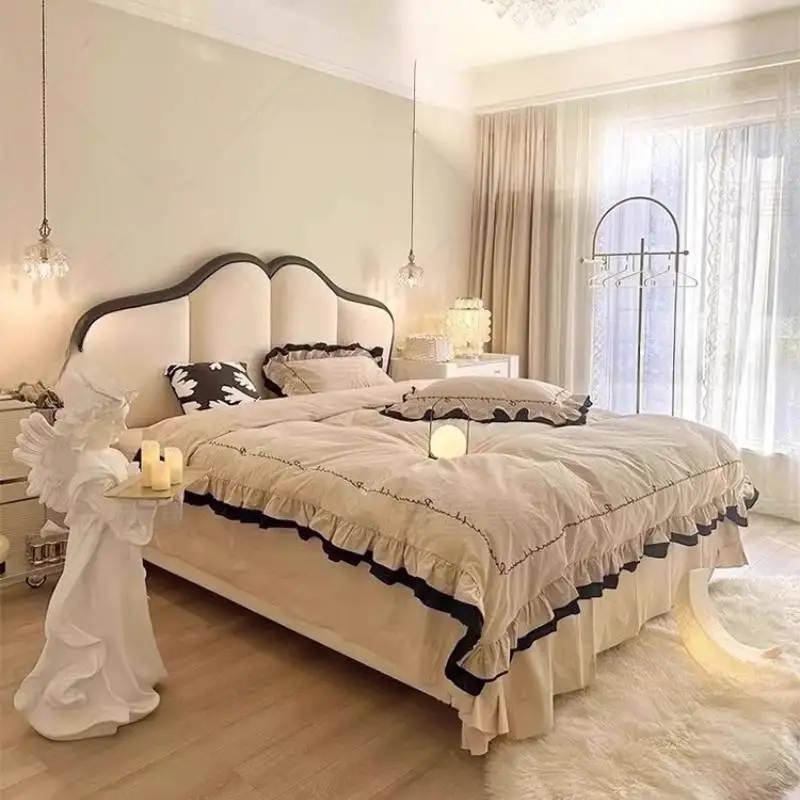 

Wooden Elegant Double Bed Australia Luxury White Frame Metal Double Bed Adults Style Modern Cama Matrimonial Furniture For Home