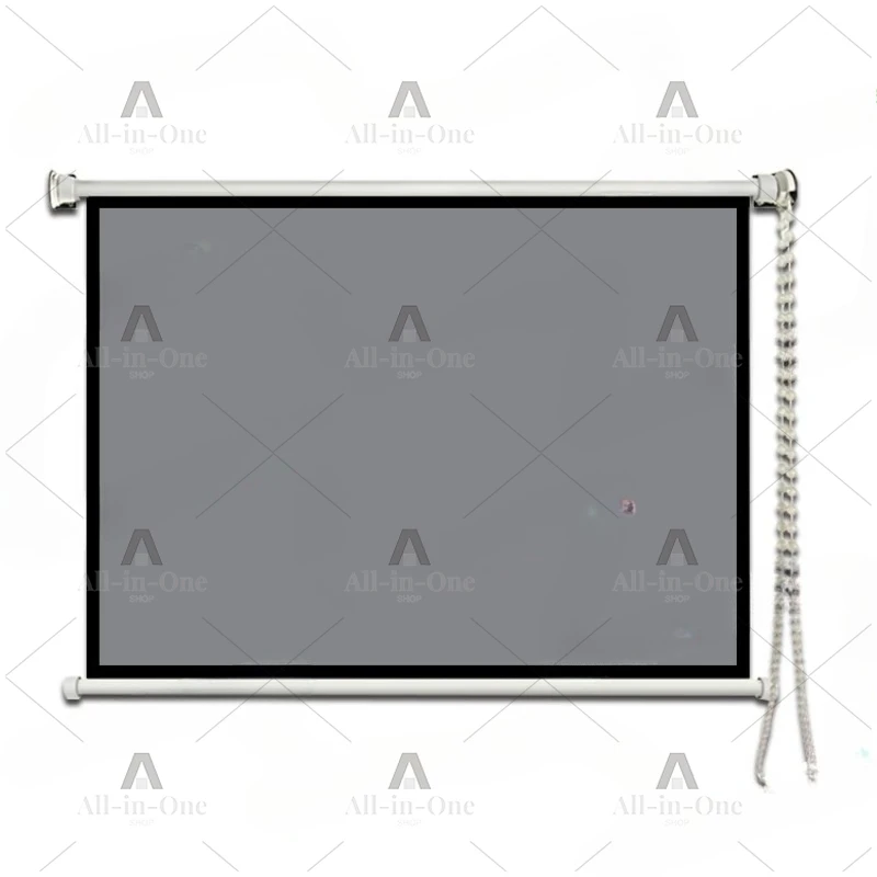 Portable High-definition Home Projector Screen 60 Inch Hand-pulled Lifting Self-locking Electric Drop Down Projector Screen