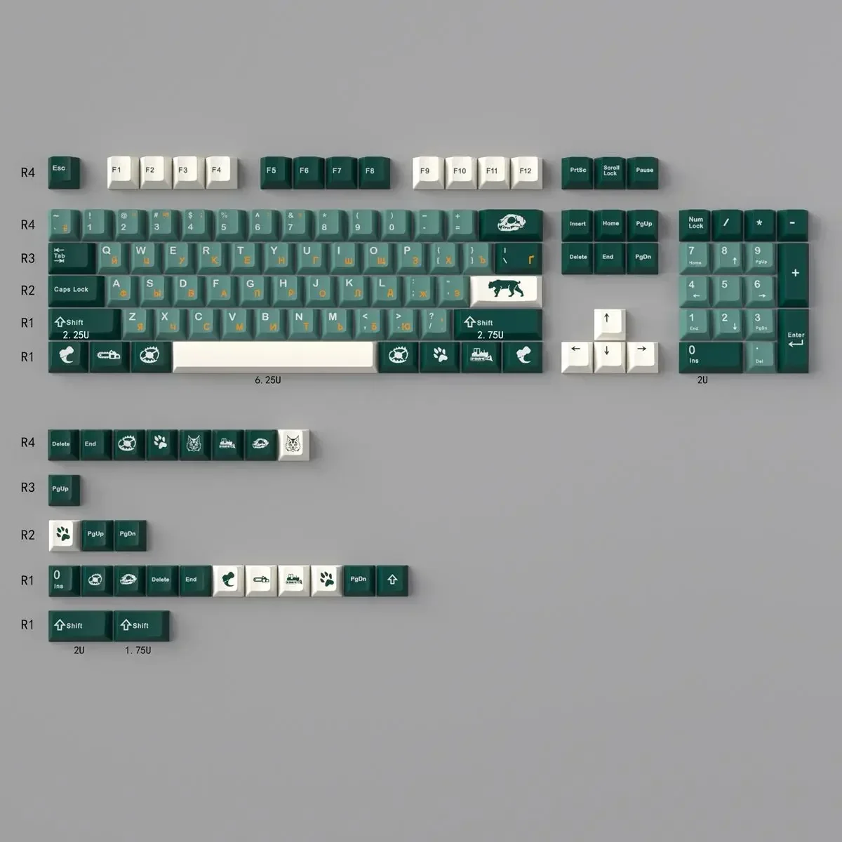 Silent Forest Keycaps Full Set of PBT Sublimation Original Factory Height