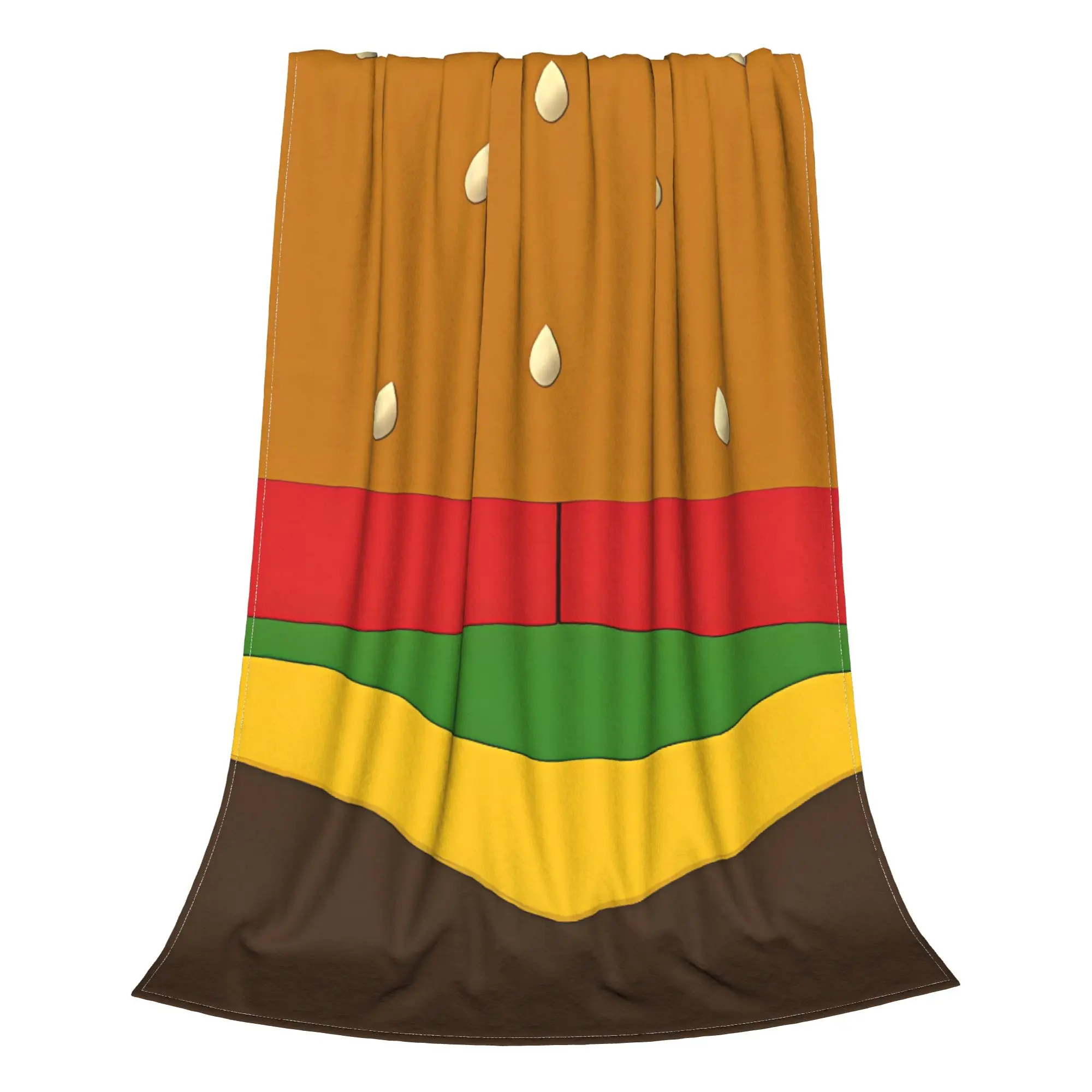 1PC Home Cutecore Cheeseburger Hamburger Blanket Super Cosy Plush Home Living Room Sofa Halloween