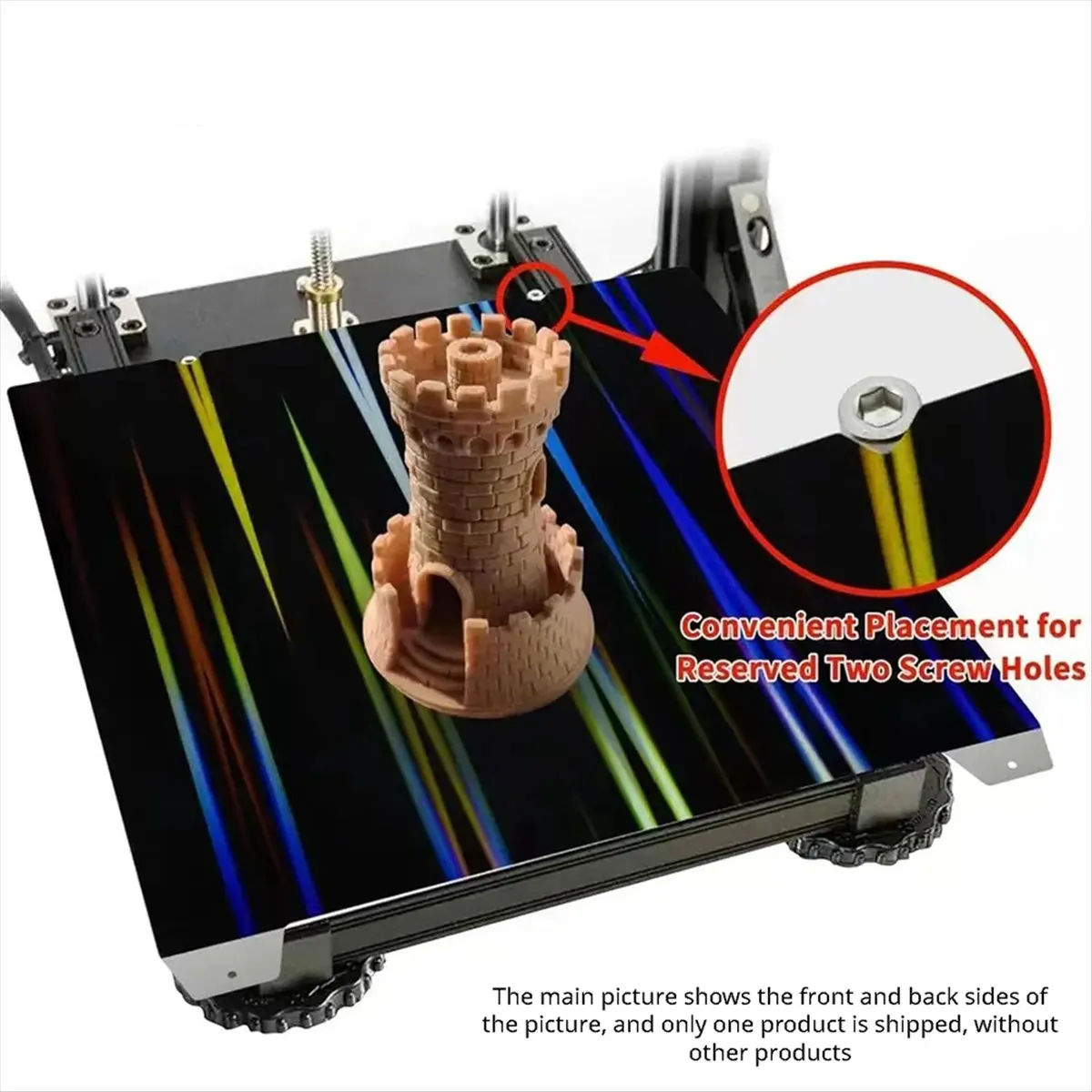 T69C! H1H 3D Printer Platform K1 K1C Sheet 235x235mm,Smooth H1H Build Plate Spring Steel Print Bed,A