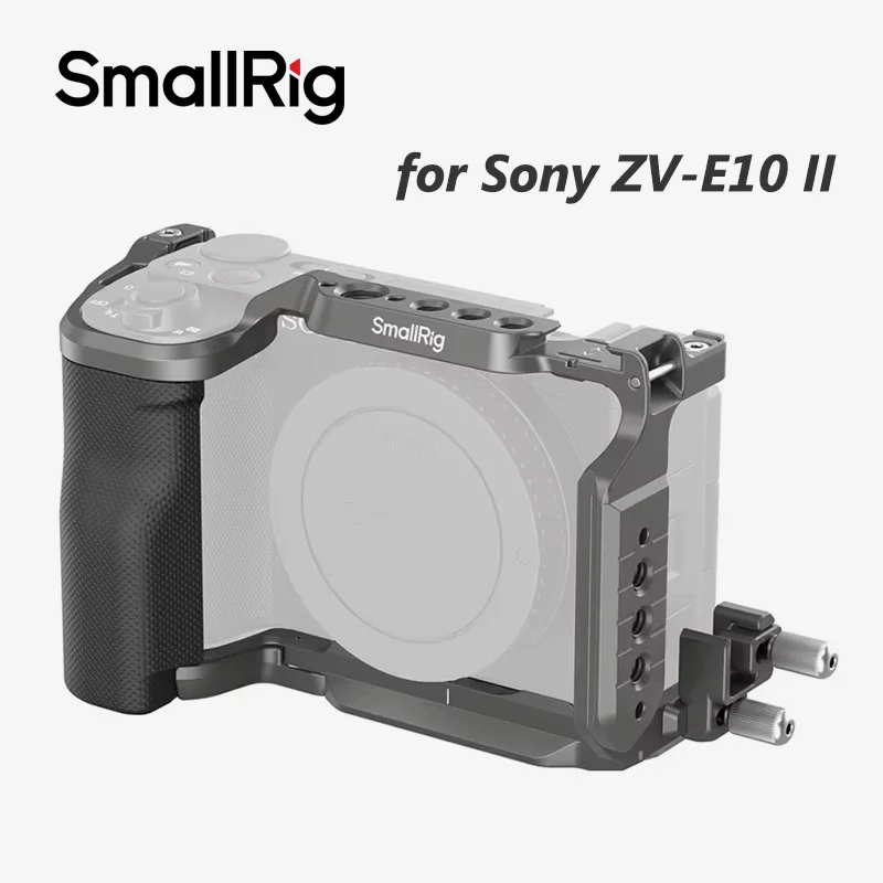 smallrig-hawklock-クイックリリースケージキット-sony-zv-e10-ii-用-l-字型マウントプレート-木製ハンドルベースプレート付き-sonyzv-e10ii-用