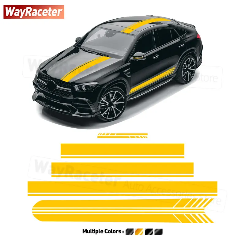 AMG GLE63 S Edition 1 Side Stripes Body Vinyl Decal For Mercedes Benz W167 GLE53 C167 Coupe GLE450 V167 2024 GLE Accessories