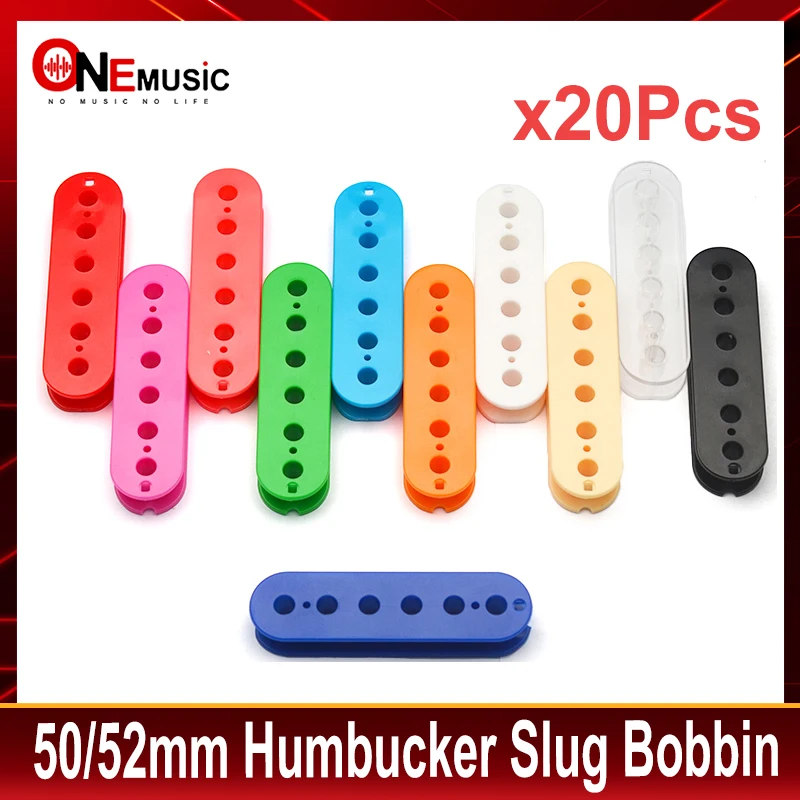 20Pcs 50/52mm Humbucker Slug Bobbin for Electric Guitar Double Coil Pickup Multi Color for choose